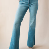Sadie Scissor Hem Mid-Rise Bootcut Jeans