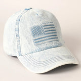 Distressed American Denim Baseball Cap