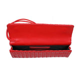 Ada Woven Clutch Red