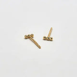 Gold Mini Bead Bar Earring