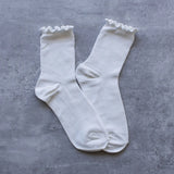 Ruffle Socks - White
