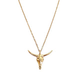 Leslie Bull Necklace-Gold