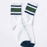 Retro Stripe Socks- Green