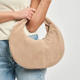 Farrah Suede Purse-Natural