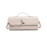 Ada Woven Clutch Nude