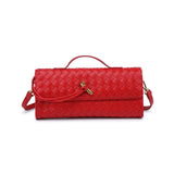 Ada Woven Clutch Red