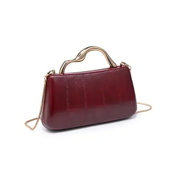 Nichelle Burgundy Clutch