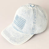 Distressed American Denim Baseball Cap