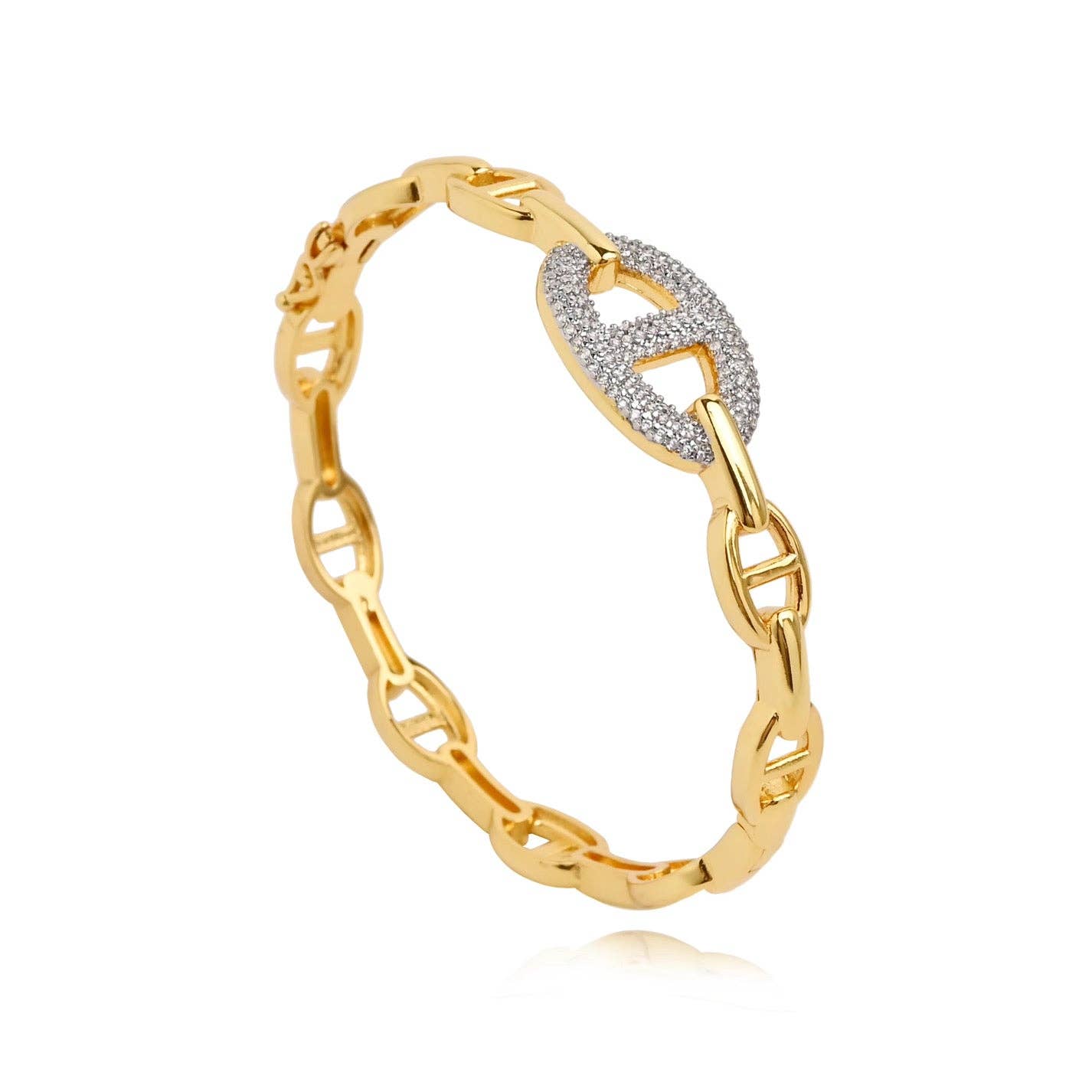 Rosie Two Tone Pave Bracelet