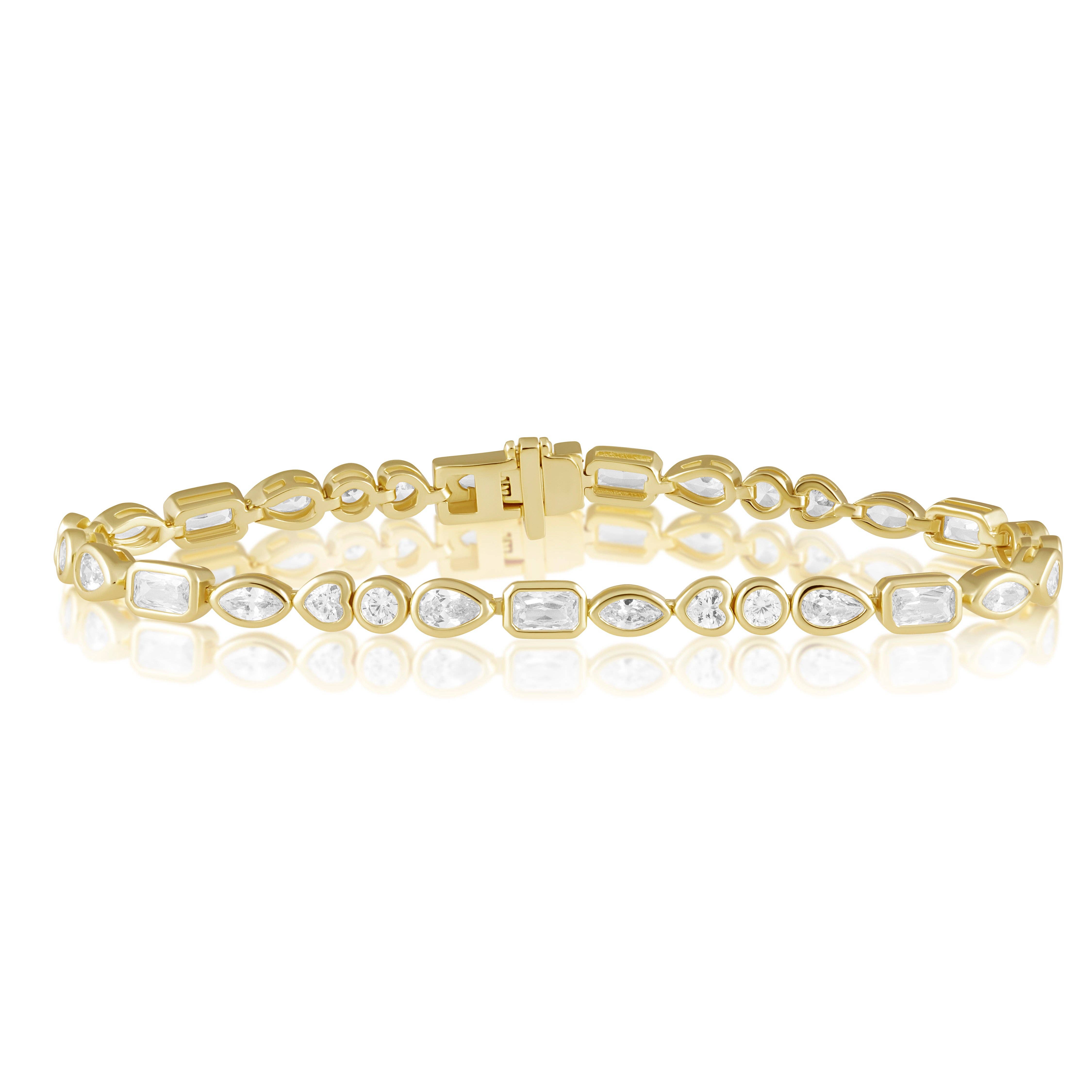 Perrine Bezel Tennis Bracelet