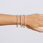 Eileen CZ Stretch Bracelet - Silver