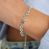 Silver Square Chain Bracelet