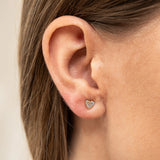Diamond Heart Studs