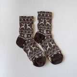 Christmas Glitter Socks - Brown