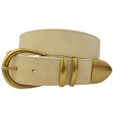 Alexa Suede Leather Belt-Tan