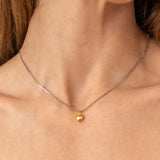 Two-Tone Heart Necklace