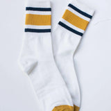 Retro Stripe Socks- Mustard