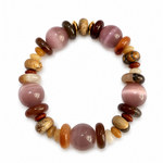Ellison+Young Terra Luxe stone and gold beaded stretch bracelet