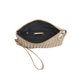 Aria Woven Clutch Gold