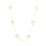 Adeline Clover Necklace - Pearl