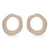 Open Circle Pave Earrings