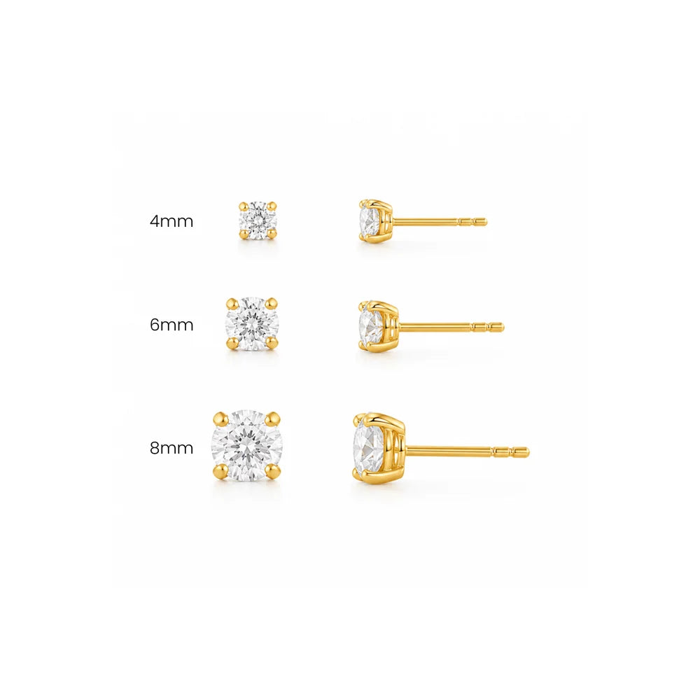 Sahira Jewelry Incanto 8mm cubic zirconia stud earrings, view 2