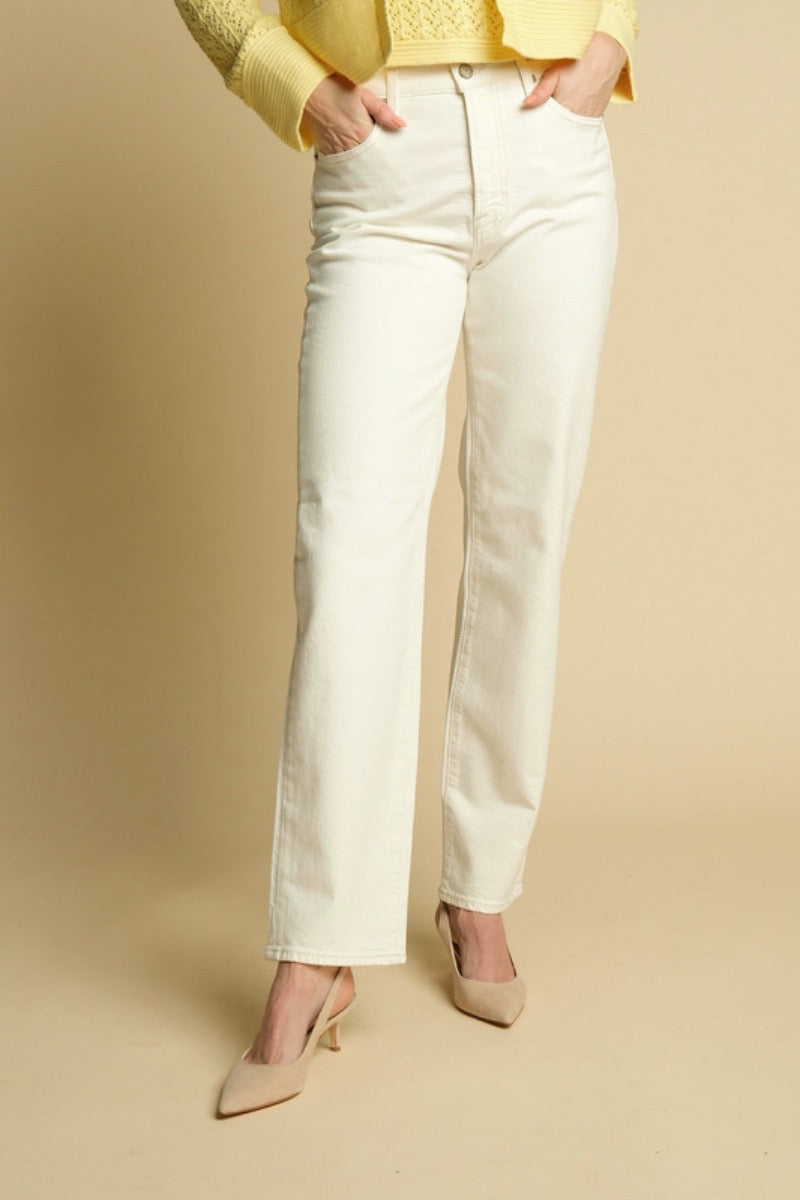 Drew Mid Rise Classic Straight Jeans