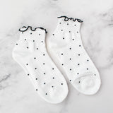 Polka Dot Ruffled Ankle Socks