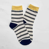 Classic Yellow Stripe Crew Socks