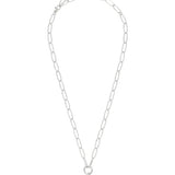 Deco Silver Pendant Necklace