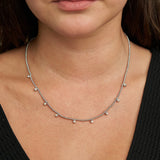 Silver Beaded Pearl Necklace
