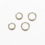 Silver Mini Hoop Double Pack