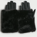 Luxe Fur Overlay Gloves