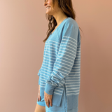 Weekender Stripe V Neck