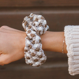 Brown Checkered Oversized Scrunchie