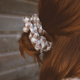 Brown Checkered Oversized Scrunchie