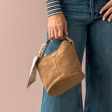 Let's Go Brown Mini Suede Bucket Bag