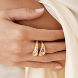 Modern Gold Flow Ring