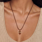 Marquise Champagne Pendant Cord Necklace
