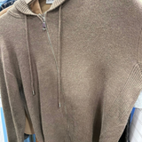 Rae Chocolate Knit Zip Up