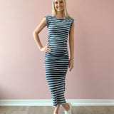 Rossie Sleevless Striped Knit Dress
