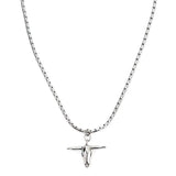Leslie Bull Necklace-Silver