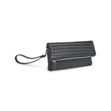 Aria Woven Clutch Black