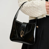 Paige Patent Purse Black