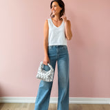 Sparkle and Shine Wide Leg Studded Jean