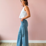 Sparkle and Shine Wide Leg Studded Jean