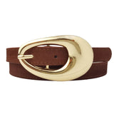 Jessie Suede Belt-Brown
