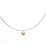Two-Tone Heart Necklace