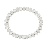 Stretchy Oval Cz Bracelet - Silver