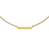 Mini Bar Necklace- Paperclip Chain